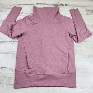 Lululemon Cowl Neck Sweater Size 4 Womens Long Sleeves Athleisure Blush Pink